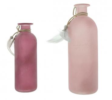Glas Vase in Rosa und Pink